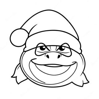 Ninja Turtle Santa Hat Coloring Page 33224-26269