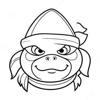 Ninja Turtle Santa Hat Coloring Page 33224-26271