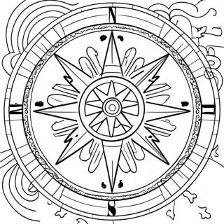 Vintage Compass Coloring Page 33324-26350