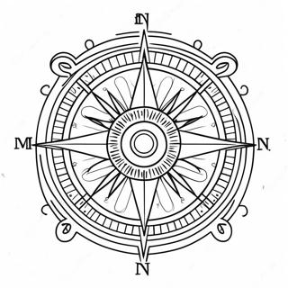 Vintage Compass Coloring Page 33324-26351