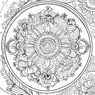 Page À Colorier Mandala Gypsy Boho 33343-26354