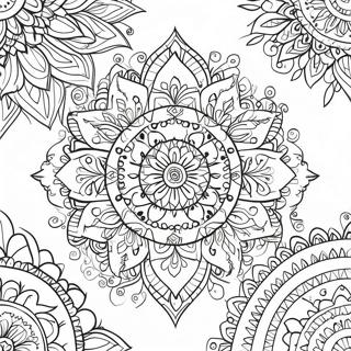 Page À Colorier Mandala Gypsy Boho 33343-26355