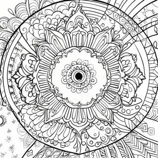 Page À Colorier Mandala Gypsy Boho 33343-26356