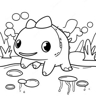 Minecraft Axolotl Swimming In Water Coloring Page 33353-26364