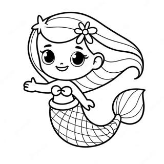 Cute Lol Mermaid With Sparkling Tail Coloring Page 33394-26406