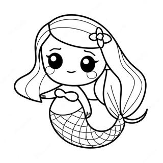 Cute Lol Mermaid With Sparkling Tail Coloring Page 33394-26407