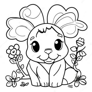 4-H Clover With Animals Coloring Page 33454-26480