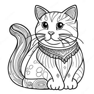 Calico Cat Coloring Page 33463-26450