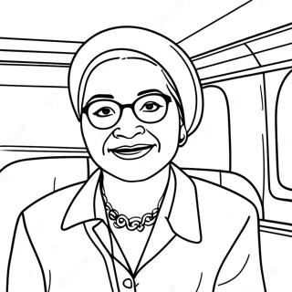 Rosa Parks Boyama Sayfaları