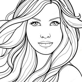 Long Flowing Hair Coloring Page 33614-26577