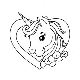 Unicorn Heart Coloring Page 33623-26591