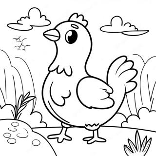 Little Red Hen With Friends Coloring Page 33664-26624