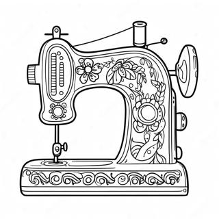 Cute Sewing Machine Coloring Page 33694-26646