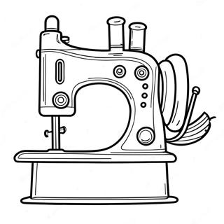 Cute Sewing Machine Coloring Page 33694-26647