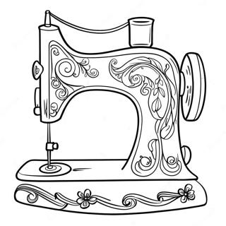 Cute Sewing Machine Coloring Page 33694-26648