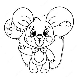 Cute Mangle With Balloons Coloring Page 33724-26670