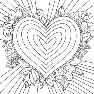 Rainbow Heart Coloring Page 33733-26685