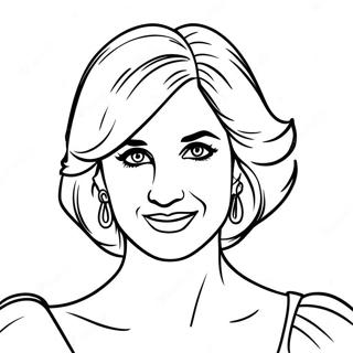 Elegant Princess Diana Portrait Coloring Page 33744-26681