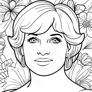 Elegant Princess Diana Portrait Coloring Page 33744-26683