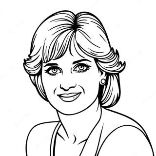 Elegant Princess Diana Portrait Coloring Page 33744-26684