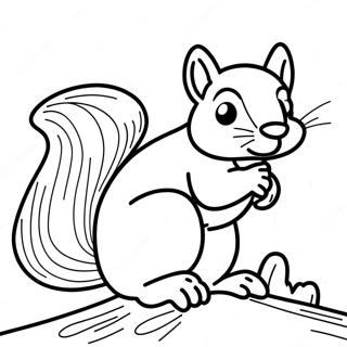 Squirrel Coloring Page 3380-2684