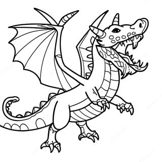 Fierce Ender Dragon In Flight Coloring Page 33864-26781