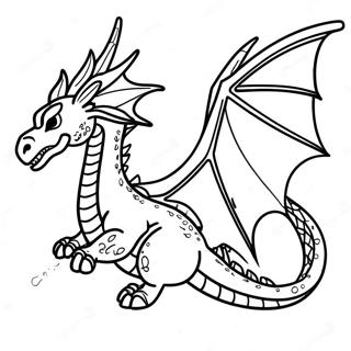 Fierce Ender Dragon In Flight Coloring Page 33864-26783