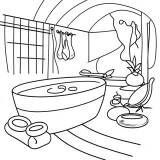 Relaxing Spa Scene Coloring Page 33884-26793