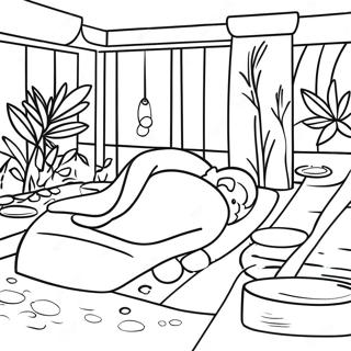 Relaxing Spa Scene Coloring Page 33884-26794