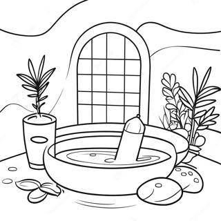 Relaxing Spa Scene Coloring Page 33884-26796