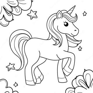 Unicorn Christmas Coloring Page 3390-2716