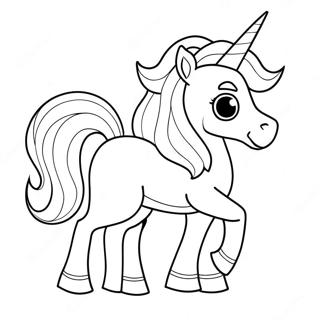 Sparkling Unicorn With Santa Hat Coloring Page 3391-2710