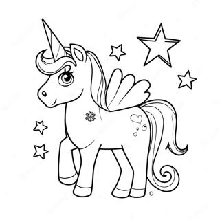 Sparkling Unicorn With Santa Hat Coloring Page 3391-2711