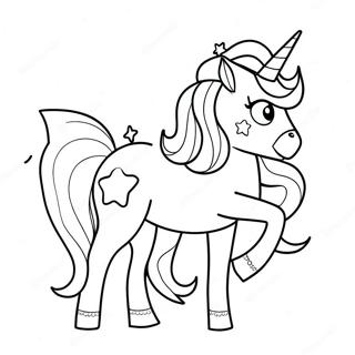 Sparkling Unicorn With Santa Hat Coloring Page 3391-2712