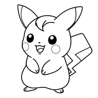 Pagina De Colorat Cu Pikachu Adorabil 33924-26858