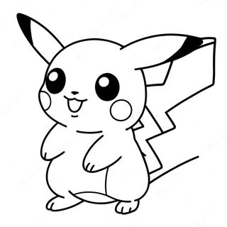 Pagina De Colorat Cu Pikachu Adorabil 33924-26859