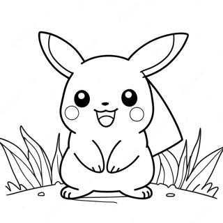 Pagina De Colorat Cu Pikachu Adorabil 33924-26860