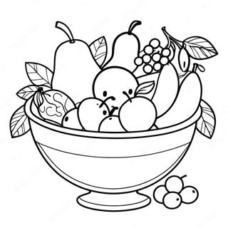 Fruit Bowl Coloring Pages