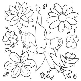 Page À Colorier De Fleurs Joyeuses Pour Un Anniversaire 33953-26838