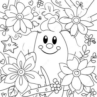 Page À Colorier De Fleurs Joyeuses Pour Un Anniversaire 33953-26839