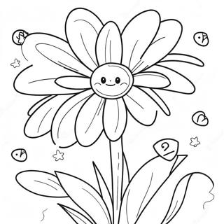 Page À Colorier De Fleurs Joyeuses Pour Un Anniversaire 33953-26840