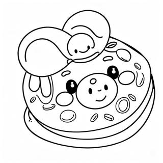 Cute Cartoon Waffle Coloring Page 33964-26864