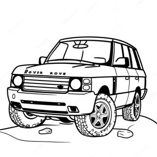 Luxury Range Rover Off-Road Coloring Page 34004-26881