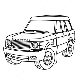 Luxury Range Rover Off-Road Coloring Page 34004-26884