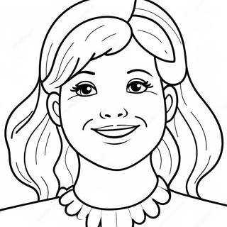 Girl Face Coloring Pages