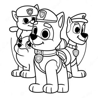 Cadılar Bayramı Paw Patrol Boyama Sayfaları