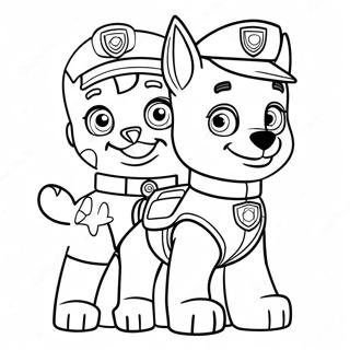 Halloween Paw Patrol Coloring Page 3410-2723