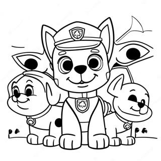 Halloween Paw Patrol Coloring Page 3410-2724