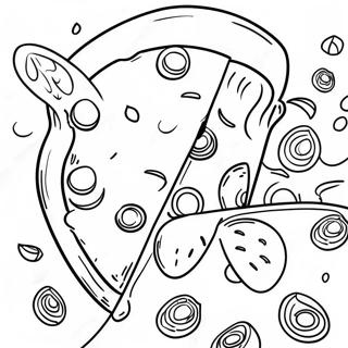 Delicious Pizza Coloring Page 34114-26981