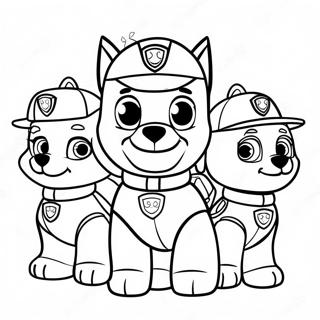 Cadılar Bayramı Paw Patrol Boyama Sayfaları